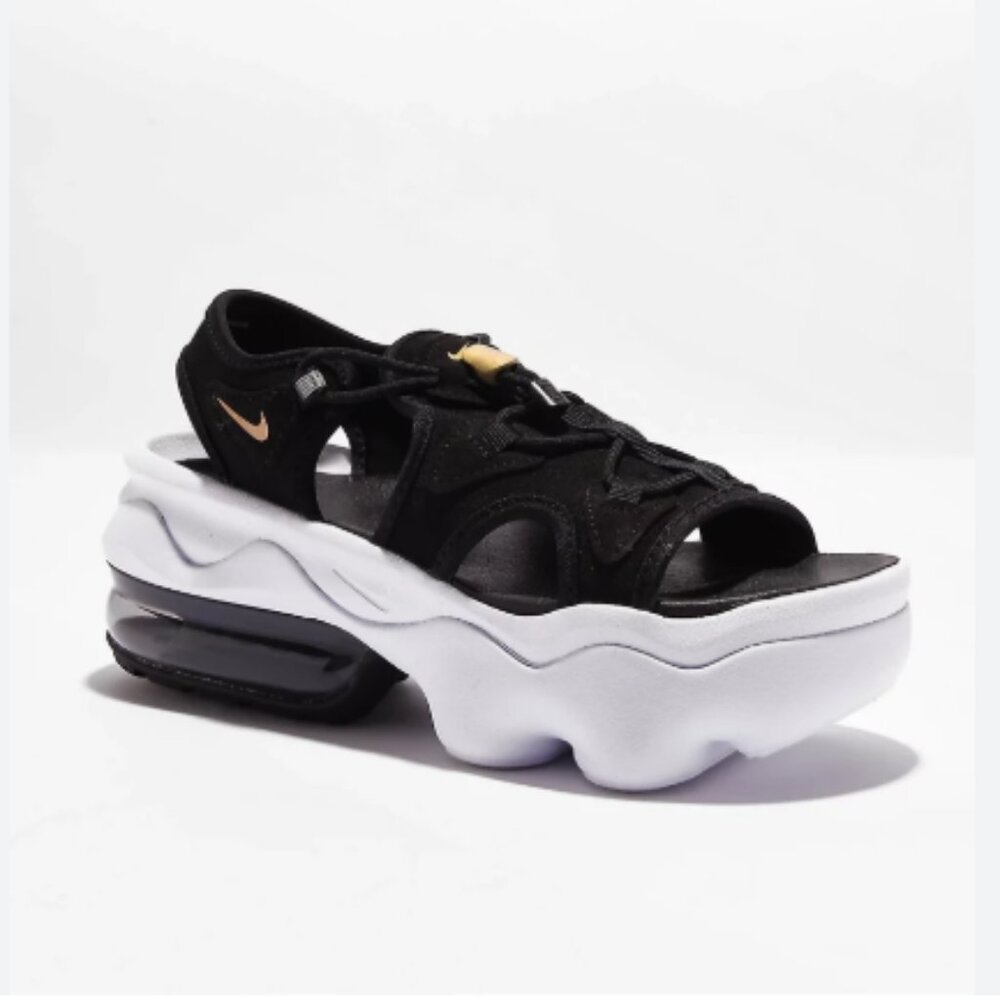 Nike Air Max Koko Black & White Platform Sandals Size 8 1/2 US
